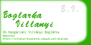 boglarka villanyi business card