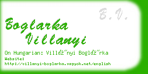 boglarka villanyi business card